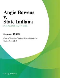 angie bowens v. state indiana book cover image