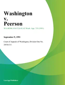 washington v. peerson book cover image
