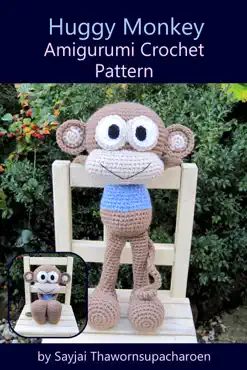 huggy monkey amigurumi crochet pattern book cover image