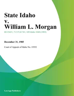 state idaho v. william l. morgan book cover image