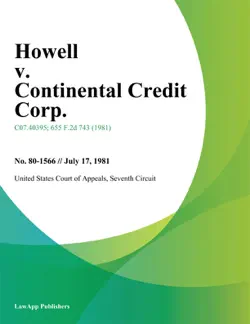 howell v. continental credit corp. book cover image