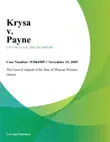 Krysa v. Payne synopsis, comments