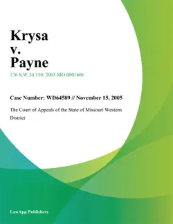 krysa v. payne book cover image