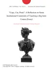 "Copy, Cut, Paste": A Reflection on Some Institutional Constraints of Teaching a Big Intro Course (Essay) sinopsis y comentarios