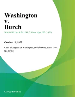 washington v. burch book cover image