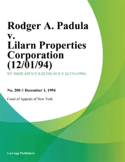 rodger a. padula v. lilarn properties corporation imagen de la portada del libro