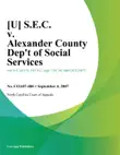 S.E.C. v. Alexander County Dept of Social Services synopsis, comments