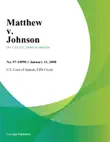 Matthew v. Johnson synopsis, comments