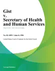 Gist V. Secretary Of Health And Human Services sinopsis y comentarios