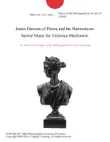 James Dawson of Pictou and the Harmonicon: Sacred Music for Victorian Maritimers. sinopsis y comentarios