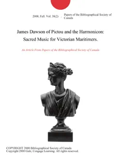 james dawson of pictou and the harmonicon: sacred music for victorian maritimers. imagen de la portada del libro
