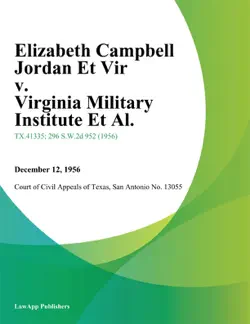 elizabeth campbell jordan et vir v. virginia military institute et al. book cover image