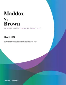 maddox v. brown book cover image