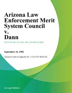 arizona law enforcement merit system council v. dann book cover image