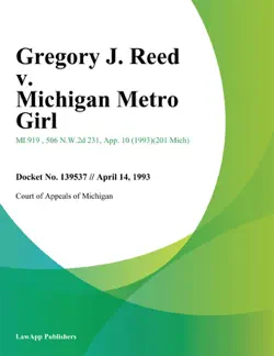 gregory j. reed v. michigan metro girl book cover image