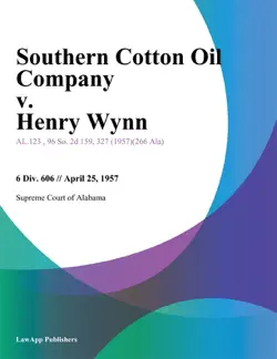 southern cotton oil company v. henry wynn book cover image