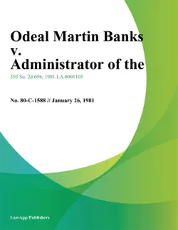 odeal martin banks v. administrator of the book cover image