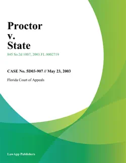proctor v. state book cover image
