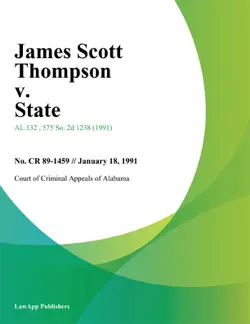 james scott thompson v. state book cover image