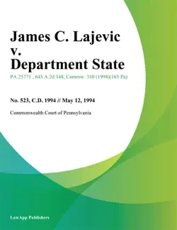 james c. lajevic v. department state book cover image