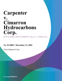 carpenter v. cimarron hydrocarbons corp. book cover image