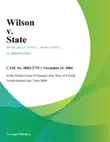 Wilson v. State synopsis, comments