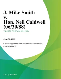 j. mike smith v. hon. neil caldwell book cover image