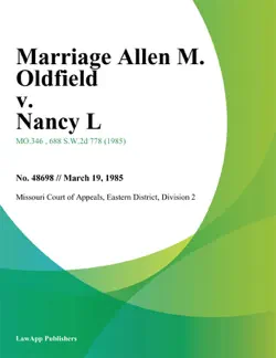 marriage allen m. oldfield v. nancy l book cover image