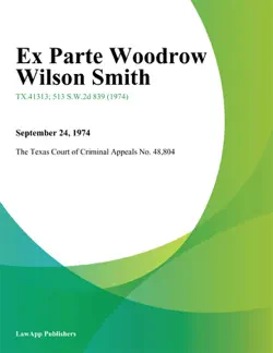 ex parte woodrow wilson smith imagen de la portada del libro