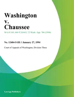 washington v. chaussee book cover image