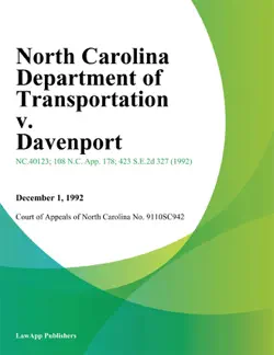 north carolina department of transportation v. davenport book cover image