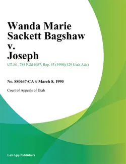 wanda marie sackett bagshaw v. joseph book cover image