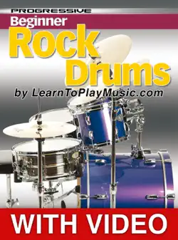 beginner rock drums lessons - progressive with video book cover image