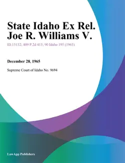 state idaho ex rel. joe r. williams v. book cover image