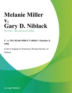 melanie miller v. gary d. niblack book cover image