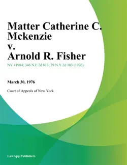 matter catherine c. mckenzie v. arnold r. fisher imagen de la portada del libro