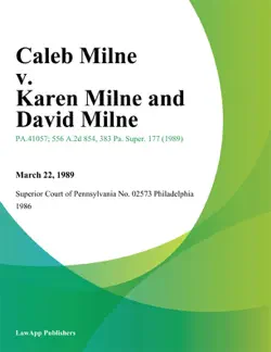 caleb milne v. karen milne and david milne book cover image