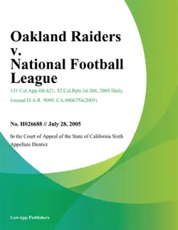 oakland raiders v. national football league book cover image