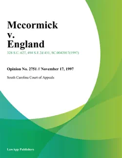 mccormick v. england book cover image