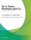 In re Sears, Roebuck and Co. synopsis, comments