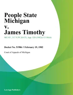 people state michigan v. james timothy book cover image
