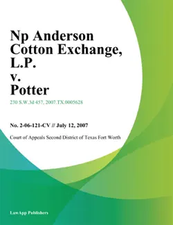np anderson cotton exchange, l.p. v. potter book cover image