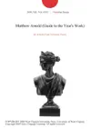 Matthew Arnold (Guide to the Year's Work) sinopsis y comentarios