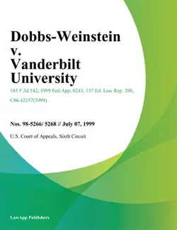 dobbs-weinstein v. vanderbilt university book cover image