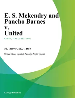 e. s. mckendry and pancho barnes v. united book cover image