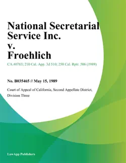 national secretarial service inc. v. froehlich book cover image