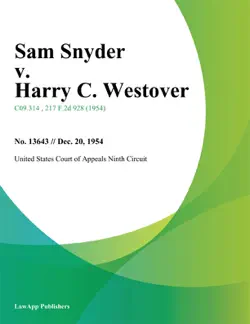 sam snyder v. harry c. westover book cover image