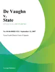 De Vaughn v. State synopsis, comments