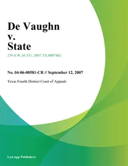 de vaughn v. state book cover image