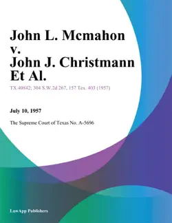 john l. mcmahon v. john j. christmann et al. book cover image